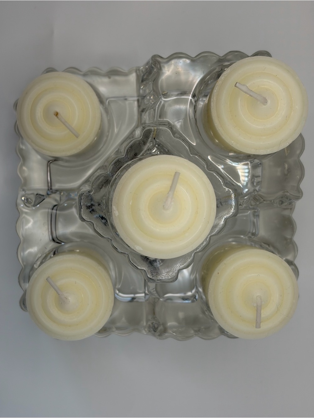 Party lite Leaded Glass Votive Candle Holder - Picture 2 of 5